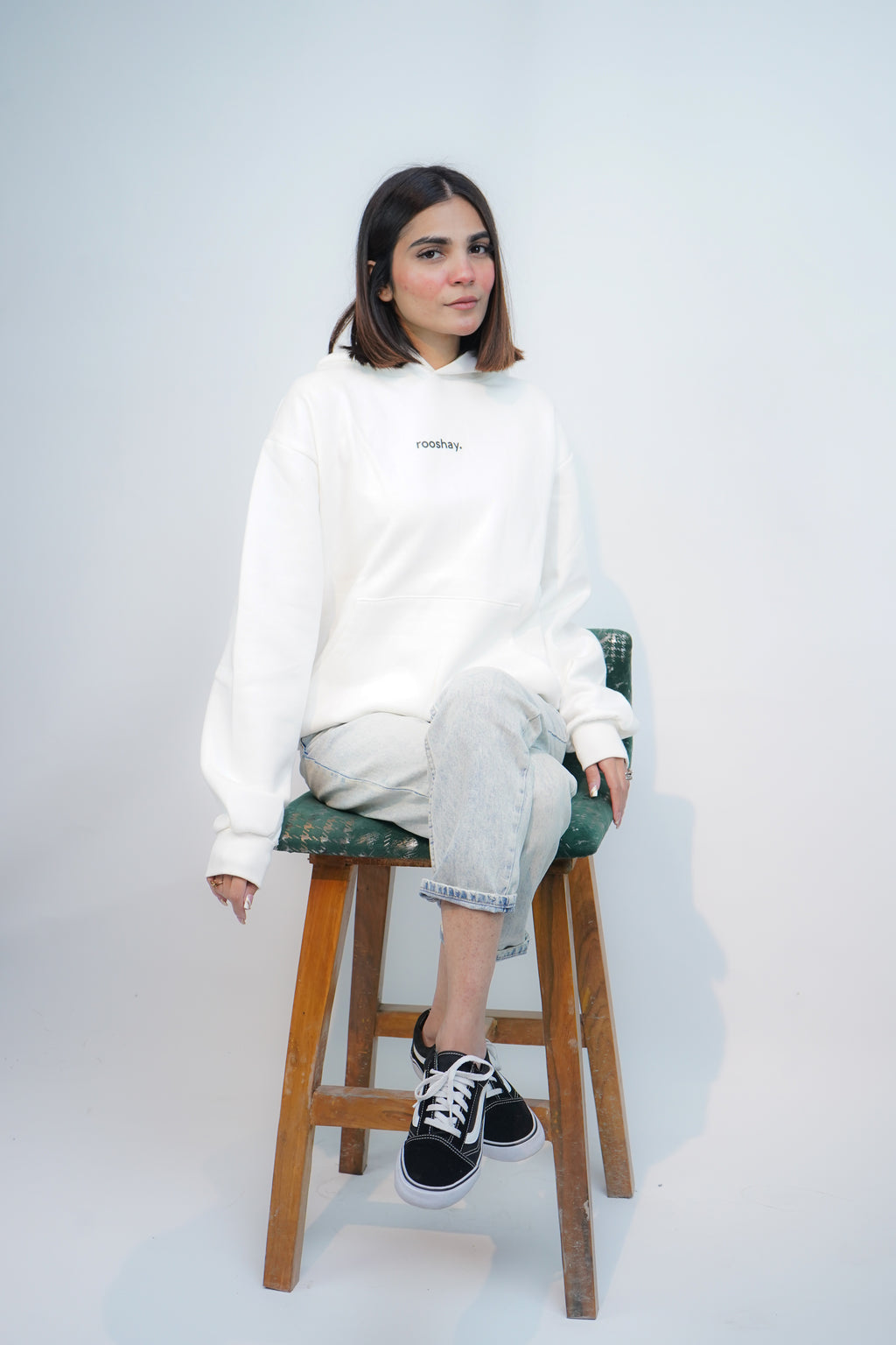 Cream - Solid Oversized Hoodie