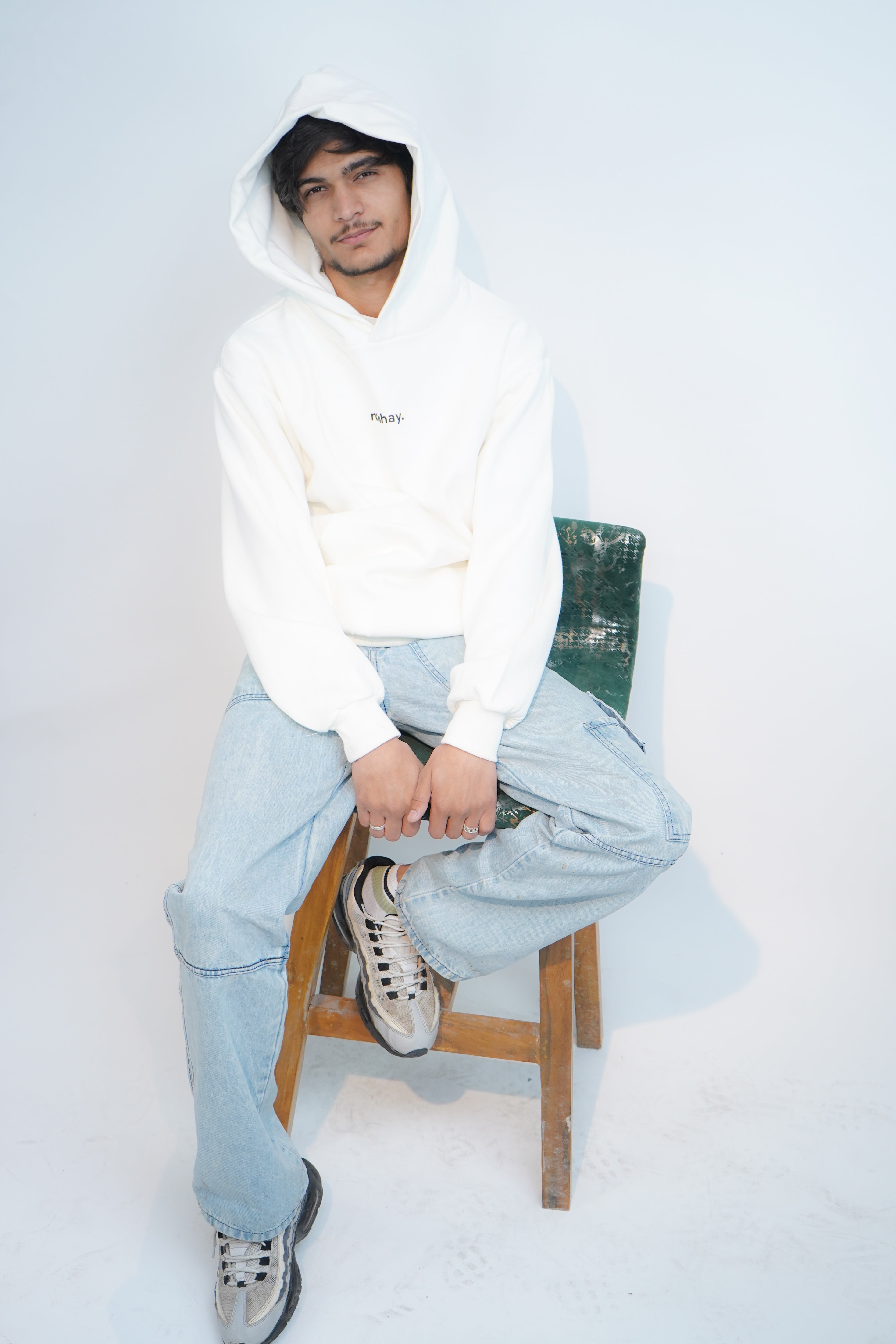 Cream - Solid Oversized Hoodie