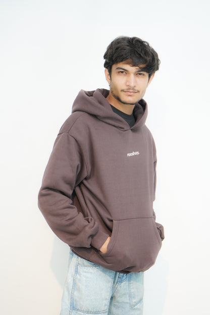 Coffee Brown - Solid Oversized Hoodie