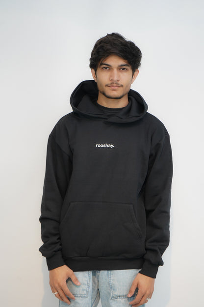 Black - Solid Oversized Hoodie