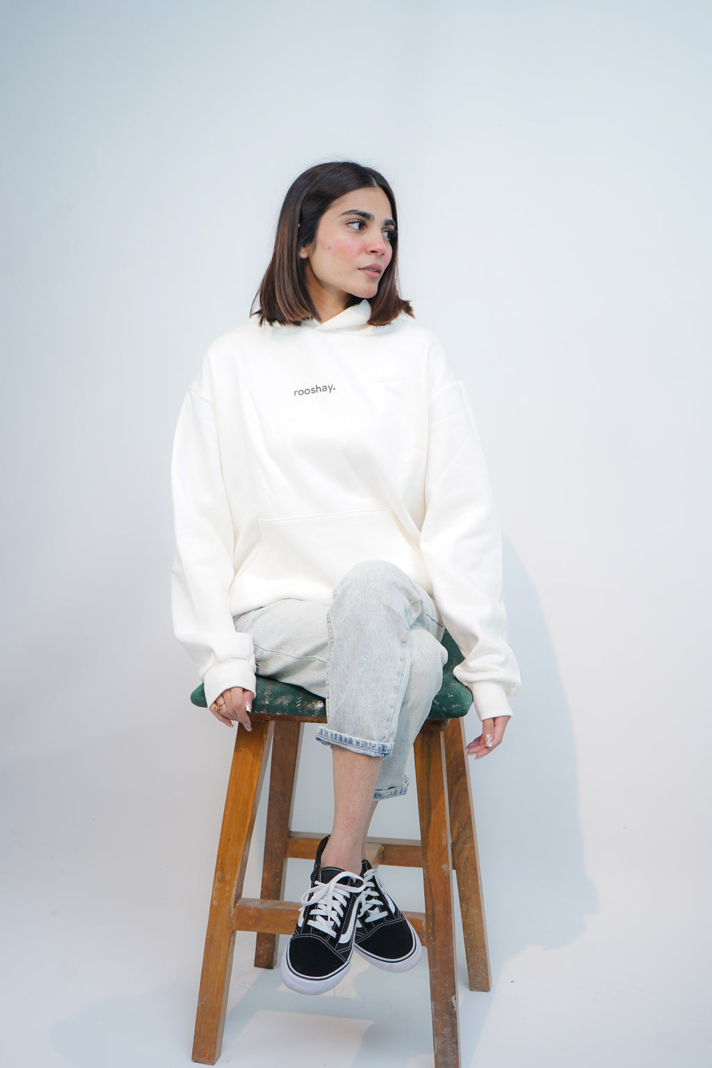 Cream - Solid Oversized Hoodie