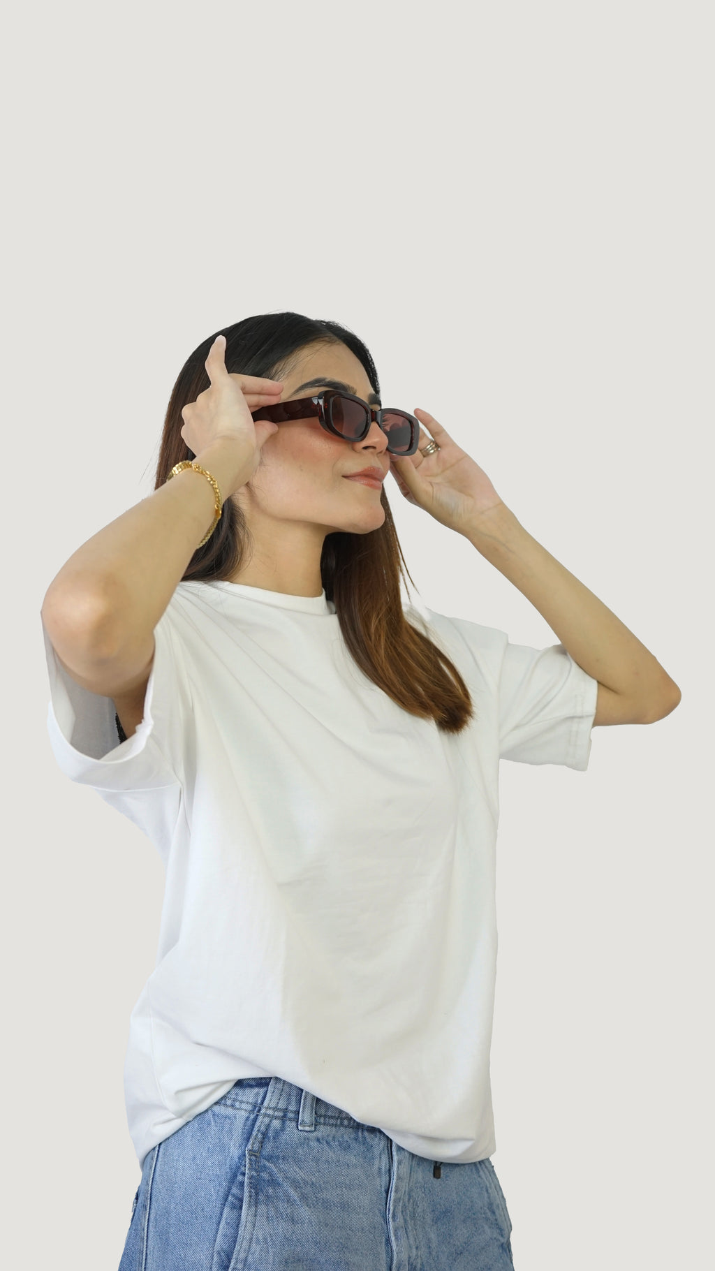 Crisp White - Solid Oversized T-shirt