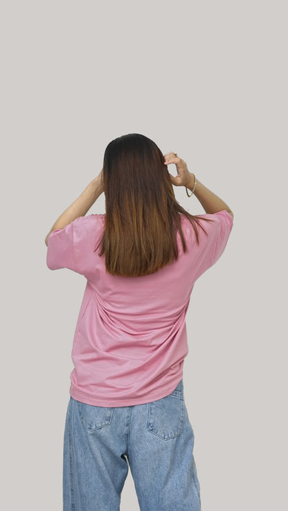 Soft Pink - Solid Oversized T-shirt