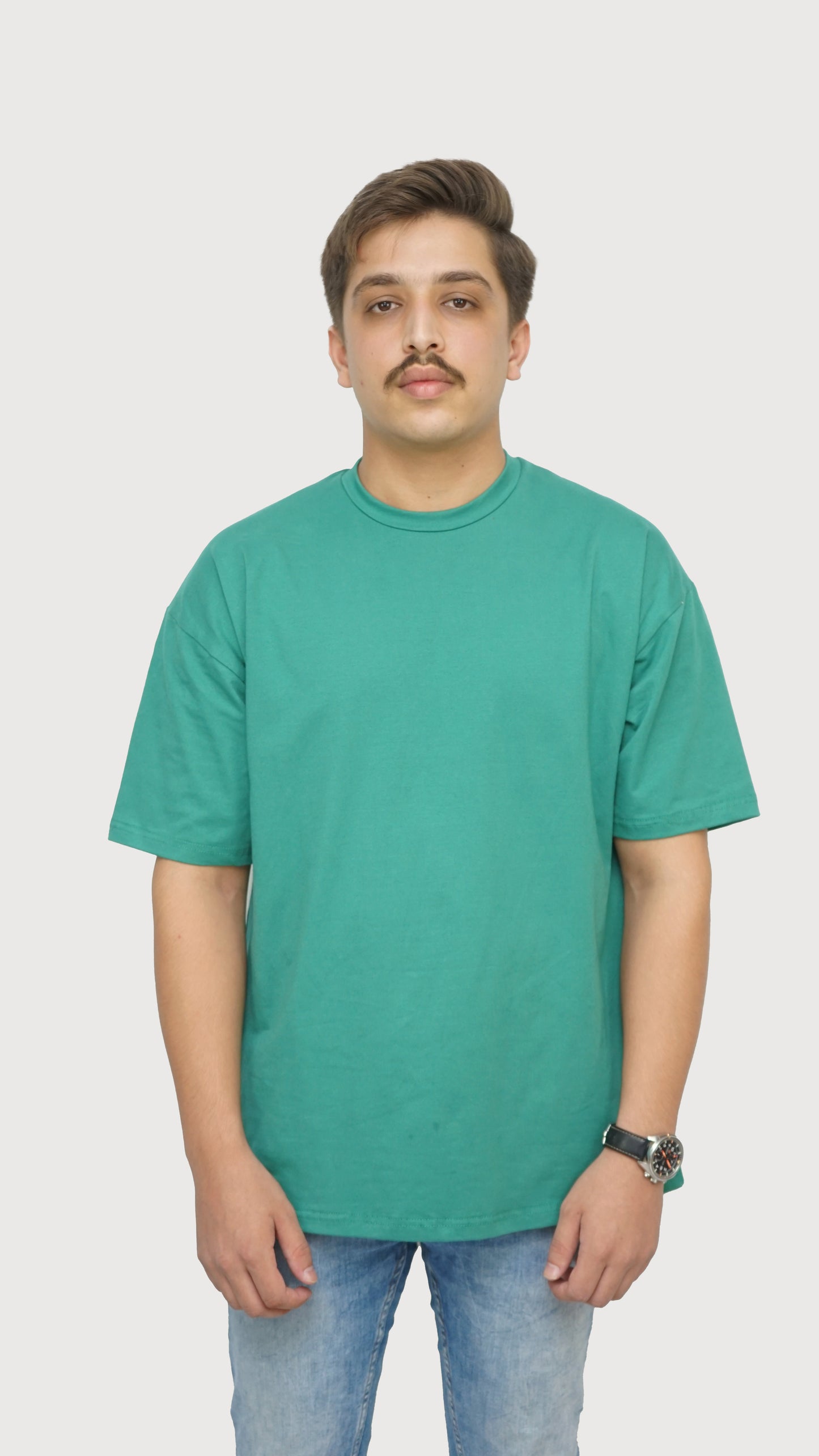 Jade Green - Solid Oversized T-shirt