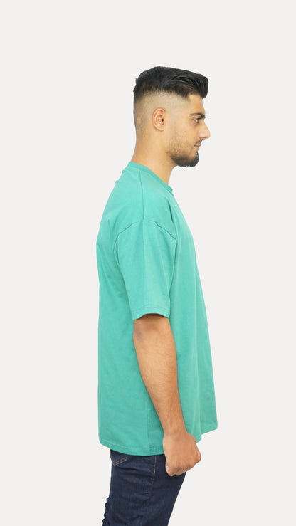 Jade Green - Solid Oversized T-shirt