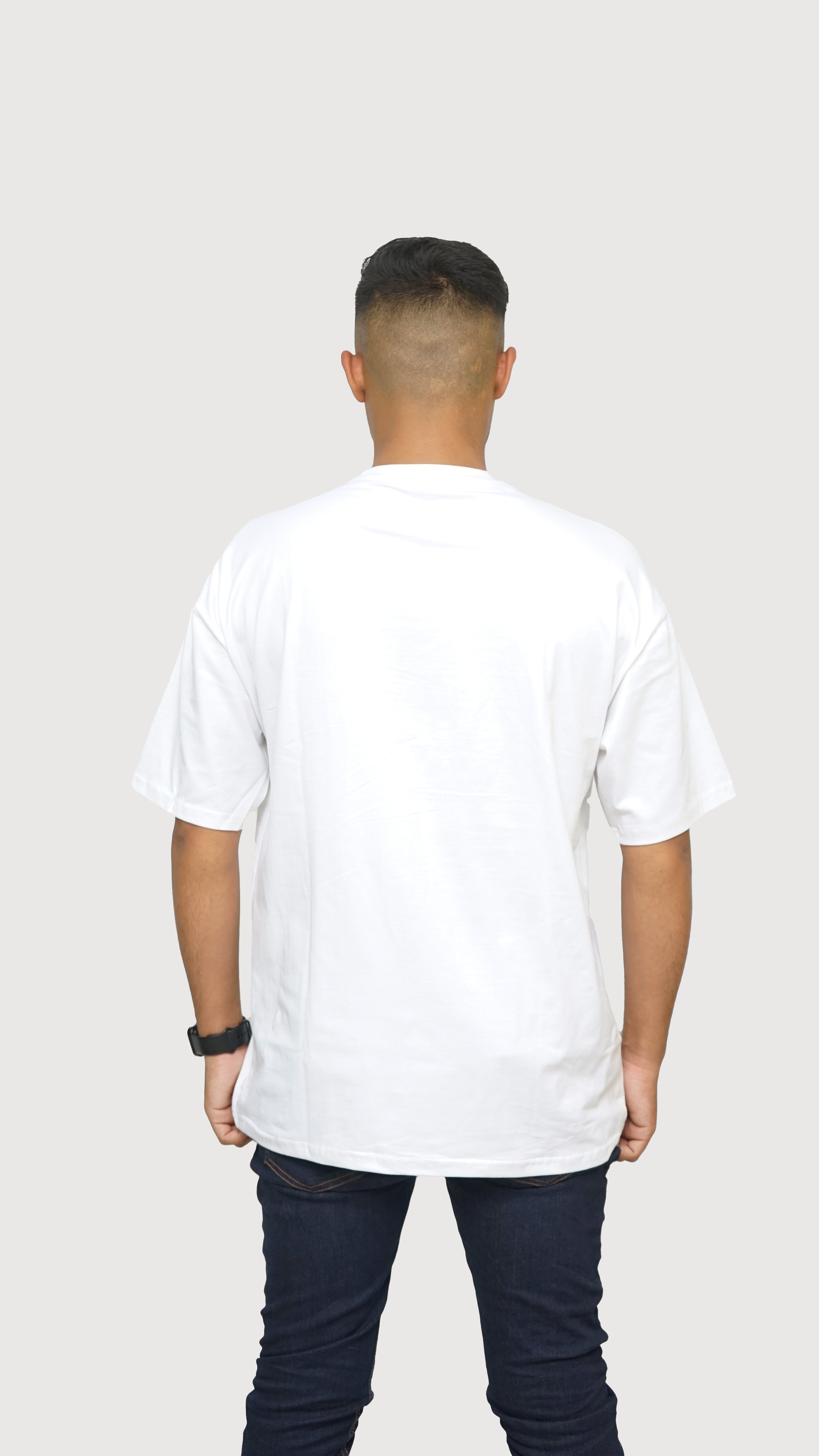 Crisp White - Solid Oversized T-shirt
