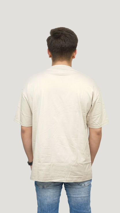 Stone Beige - Solid Oversized T-shirt