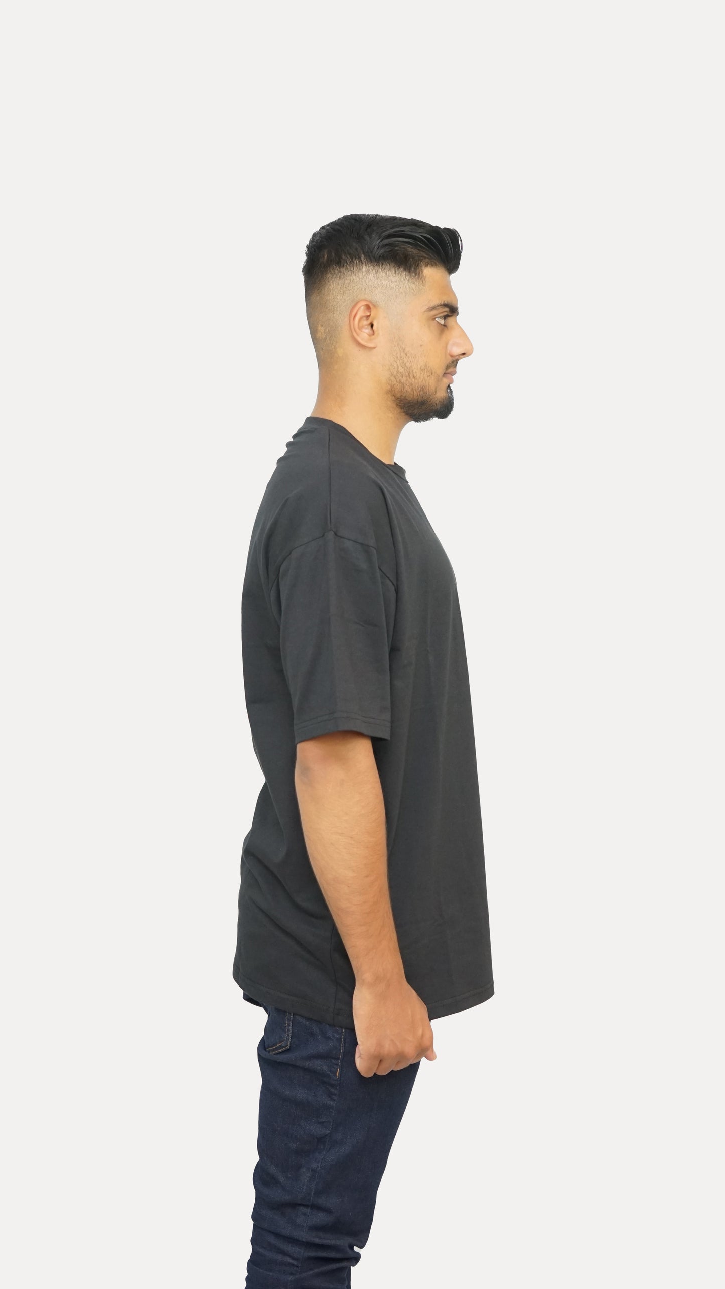 Jet Black - Solid Oversized T-shirt