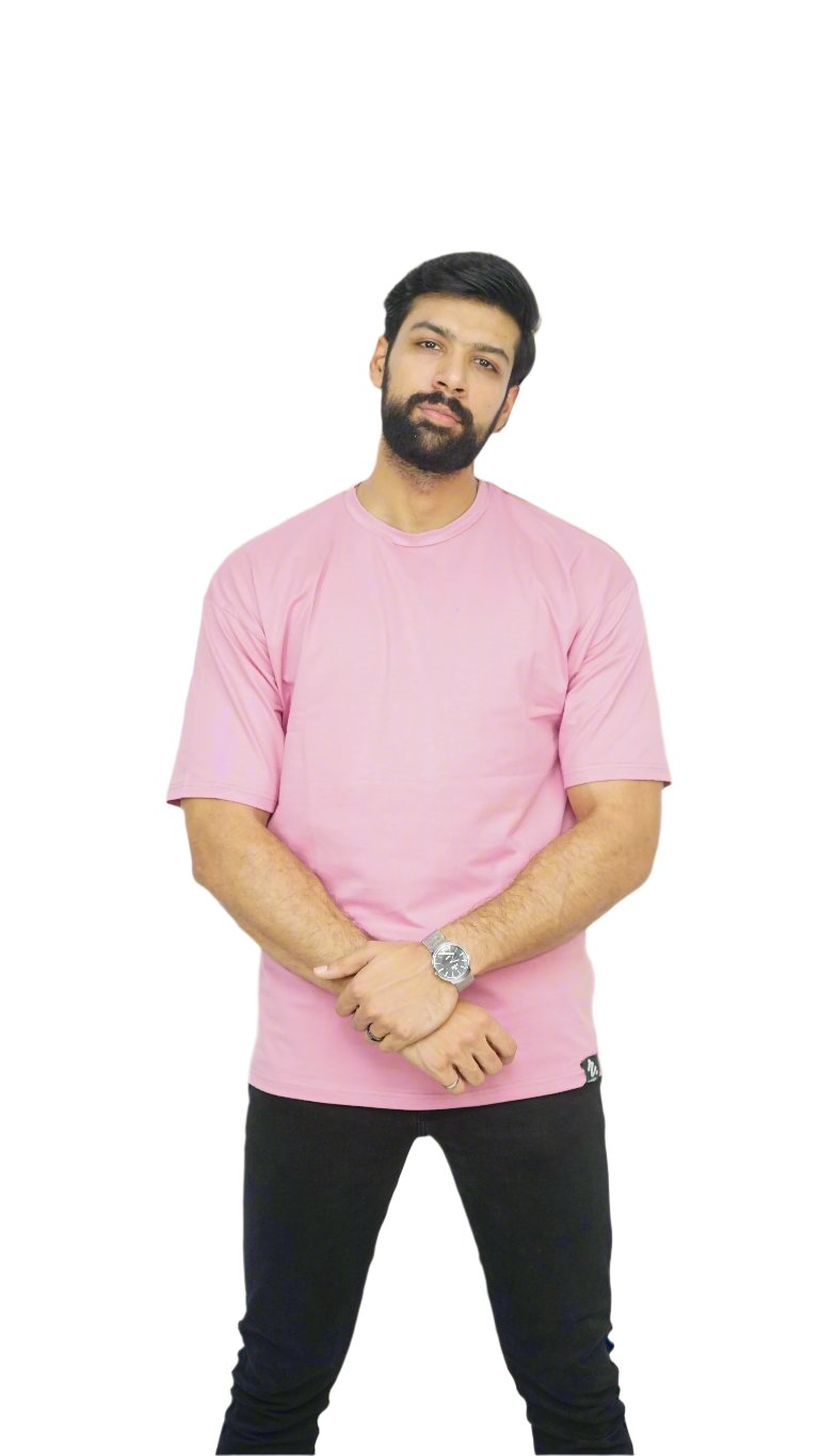 Soft Pink - Solid Oversized T-shirt