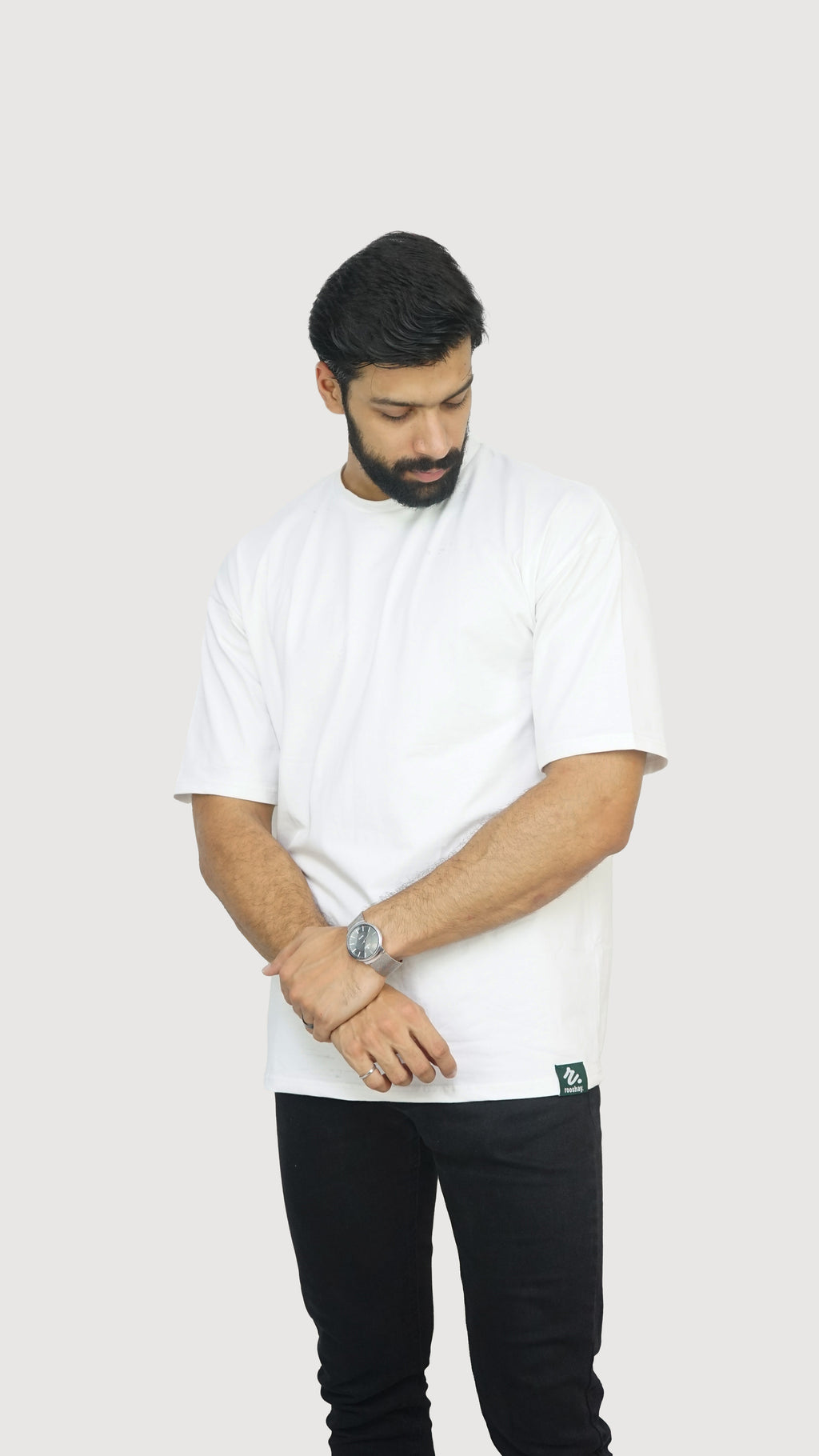 Crisp White - Solid Oversized T-shirt