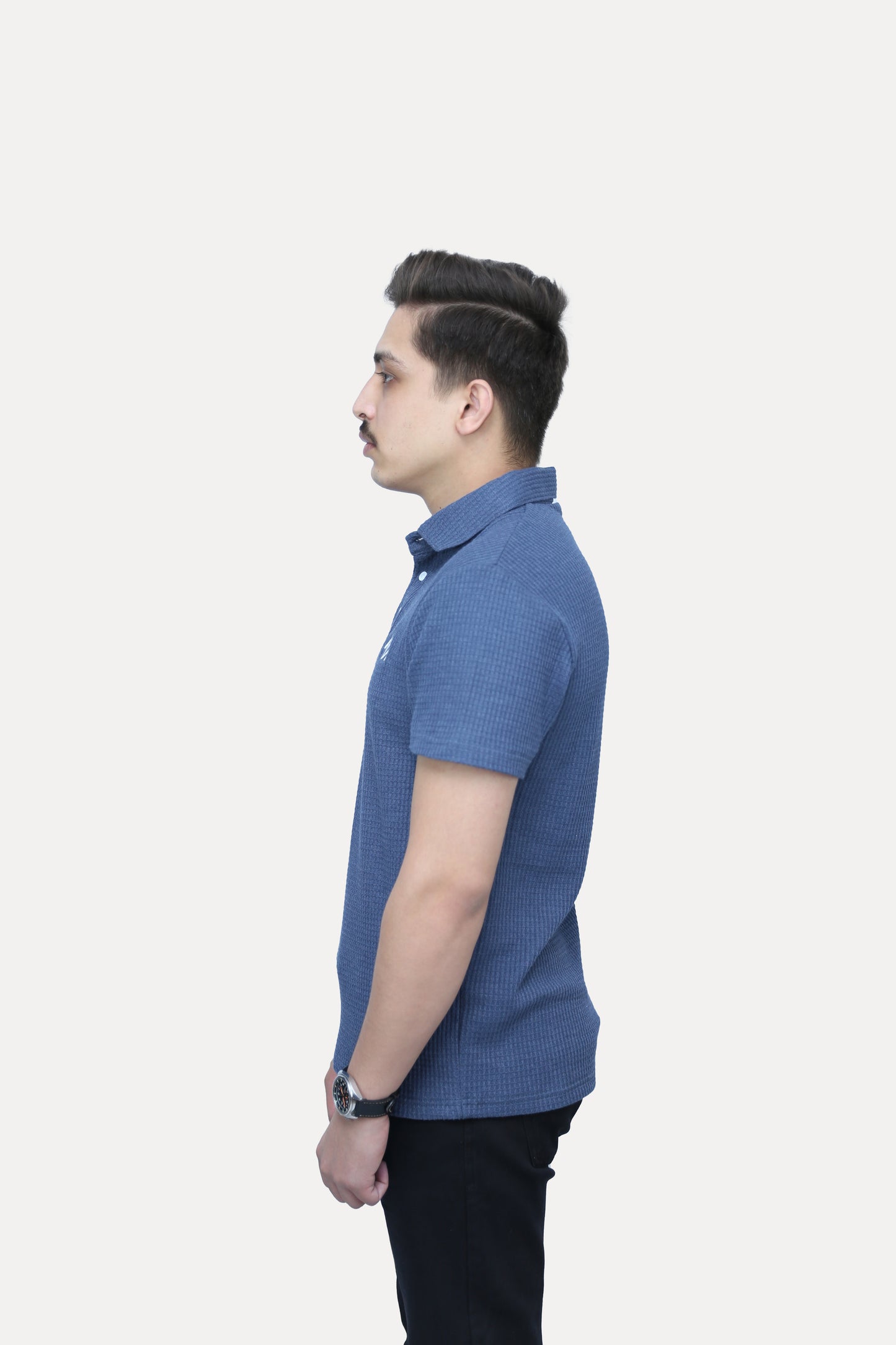 Slate Blue - Waffle Texture Polo