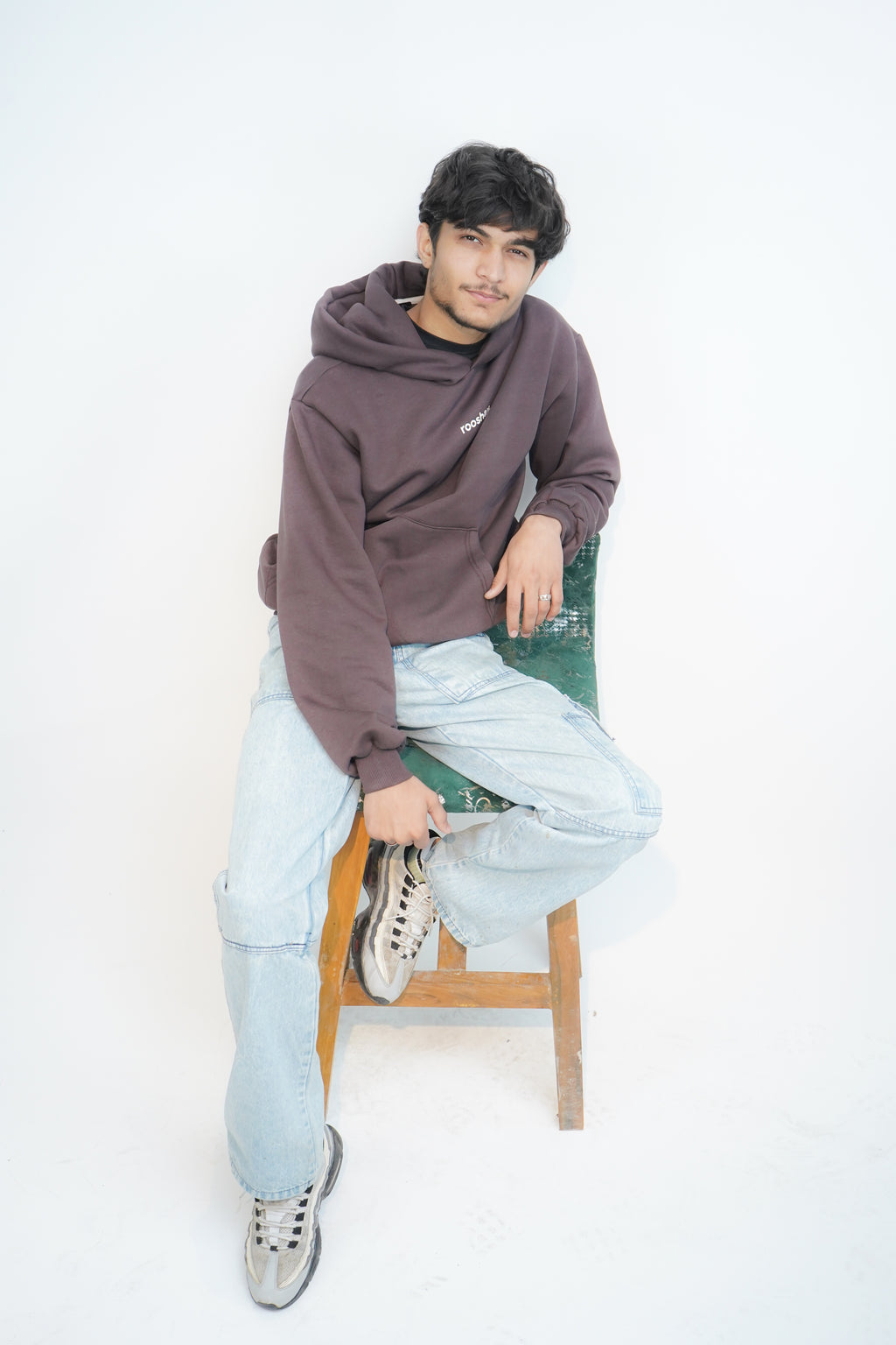 Coffee Brown - Solid Oversized Hoodie