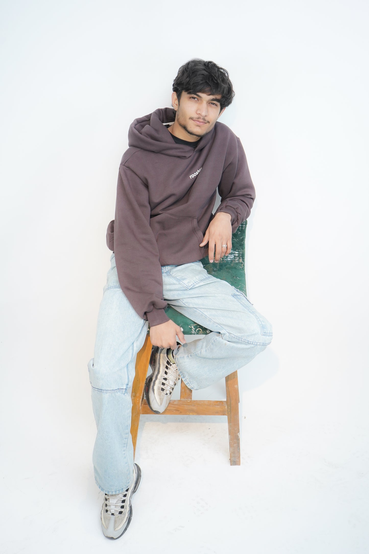 Coffee Brown - Solid Oversized Hoodie