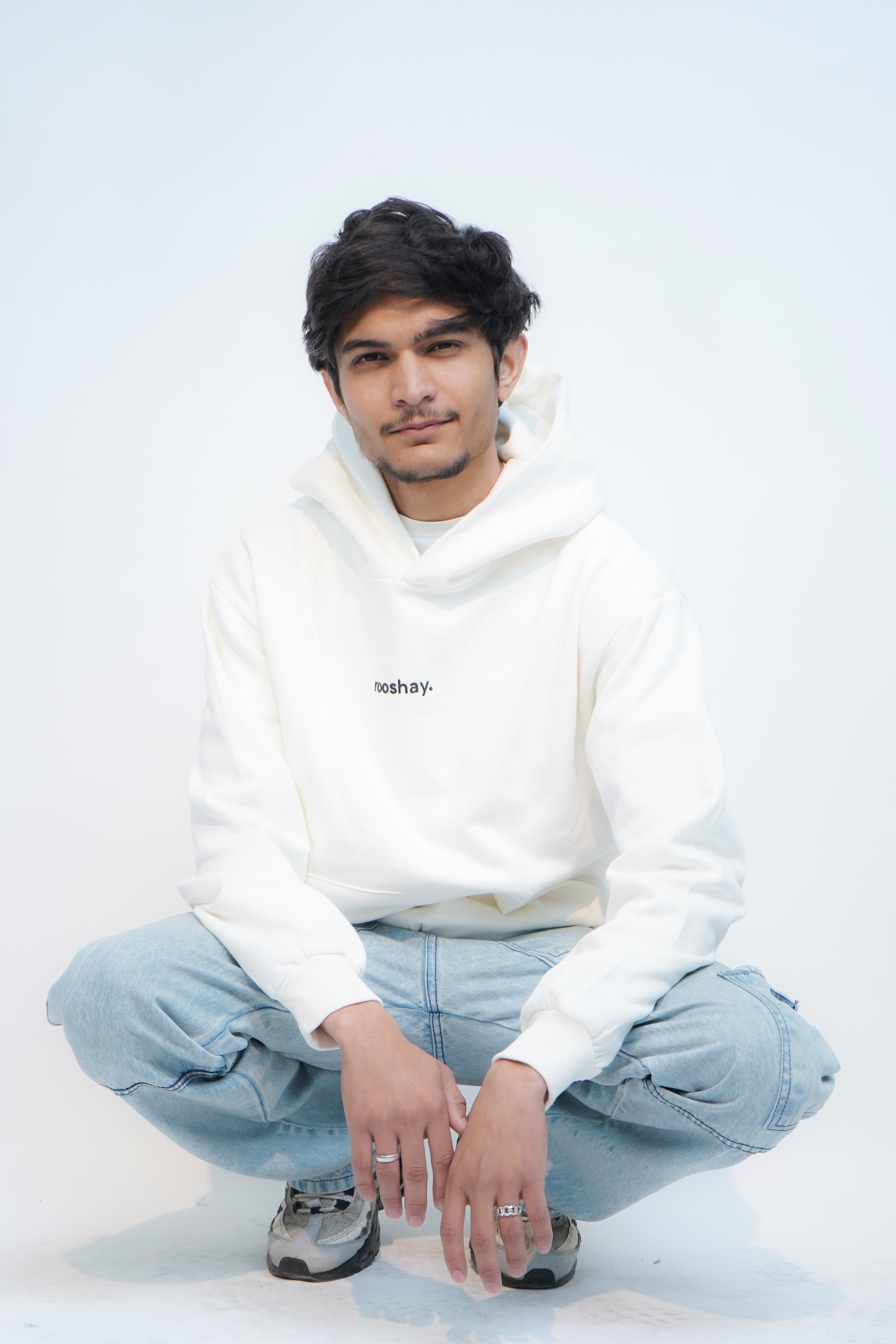 Cream - Solid Oversized Hoodie