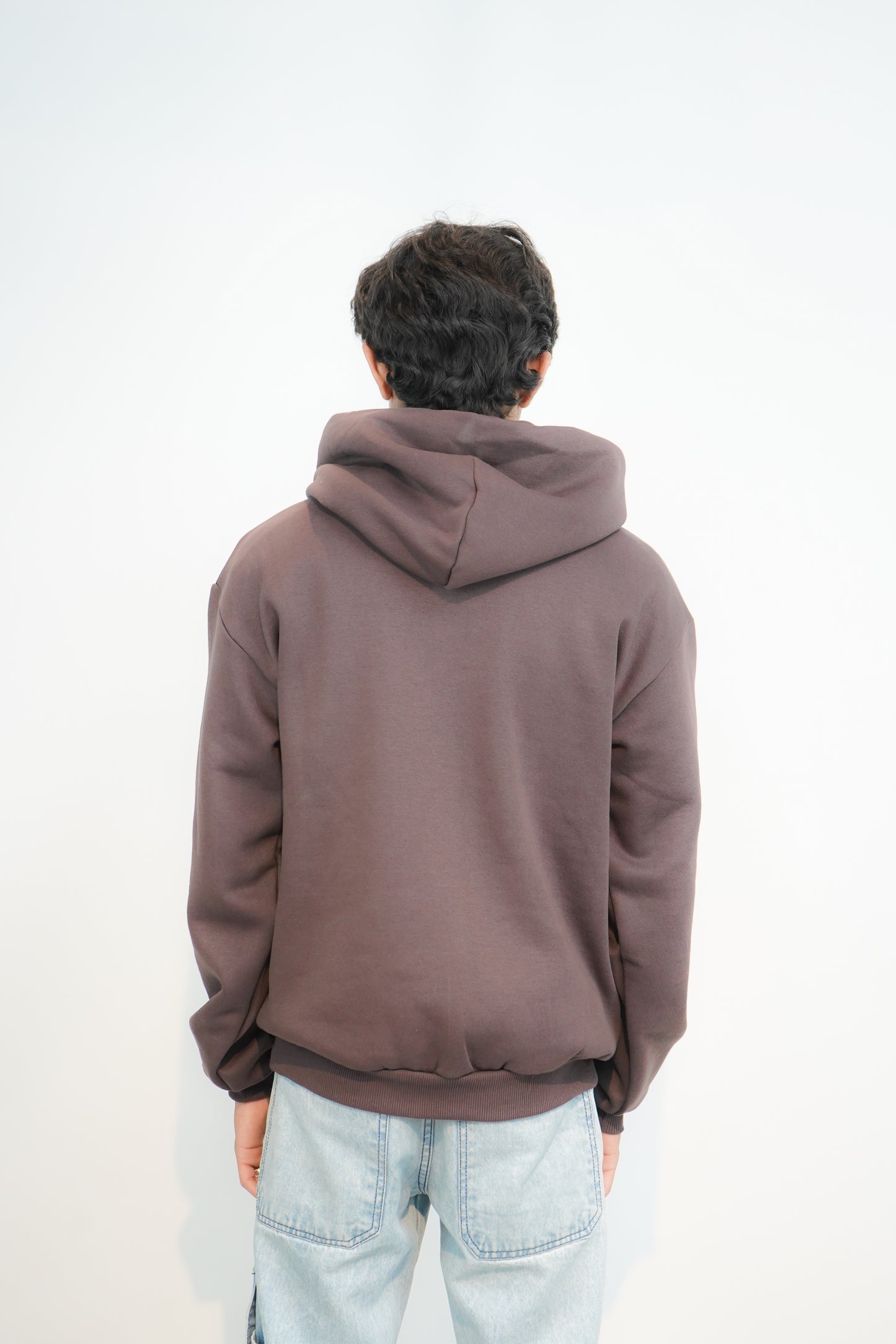 Coffee Brown - Solid Oversized Hoodie