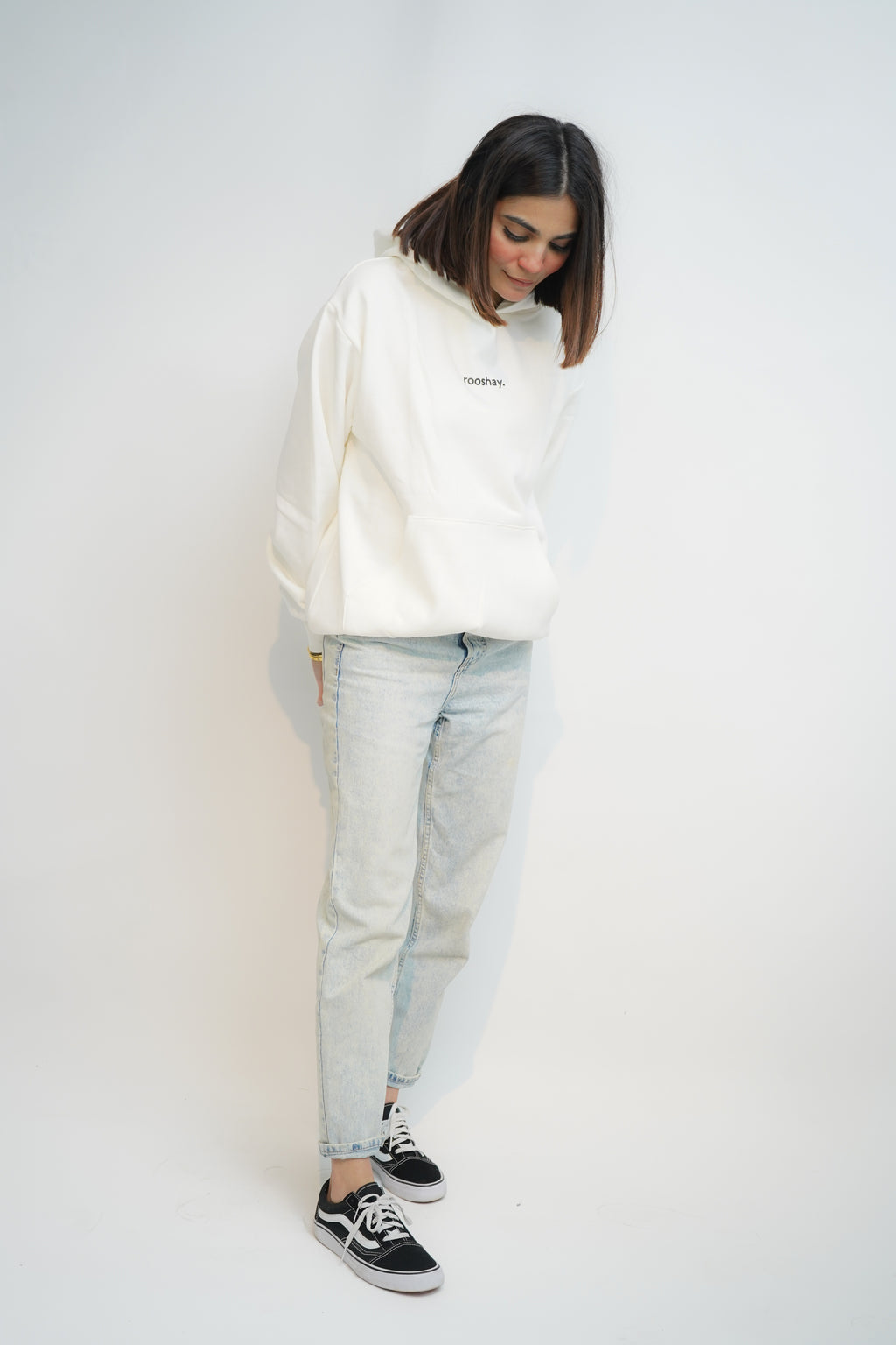 Cream - Solid Oversized Hoodie