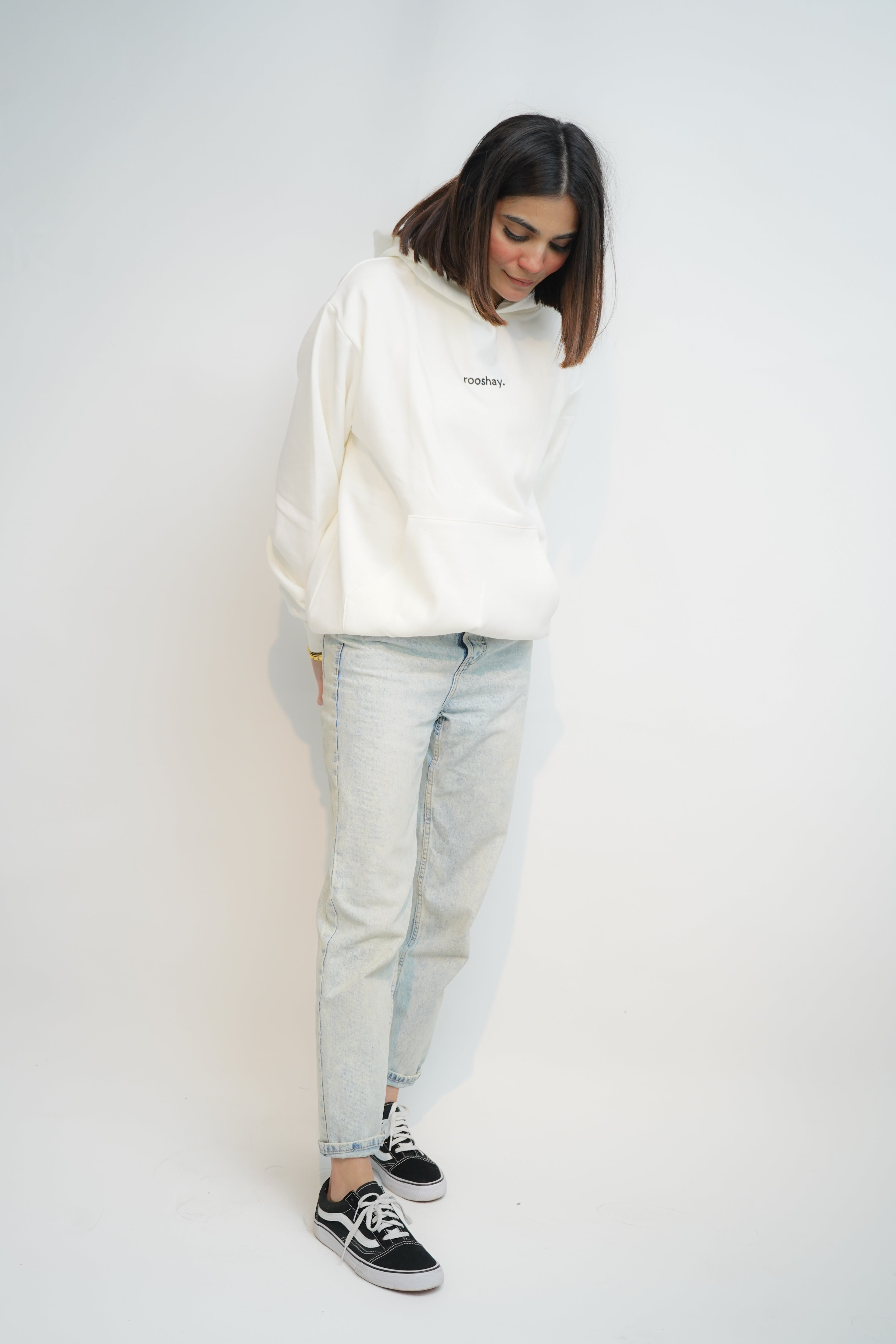 Cream - Solid Oversized Hoodie