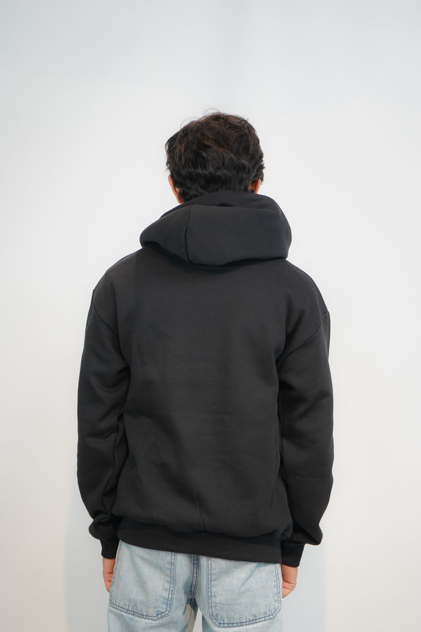 Black - Solid Oversized Hoodie